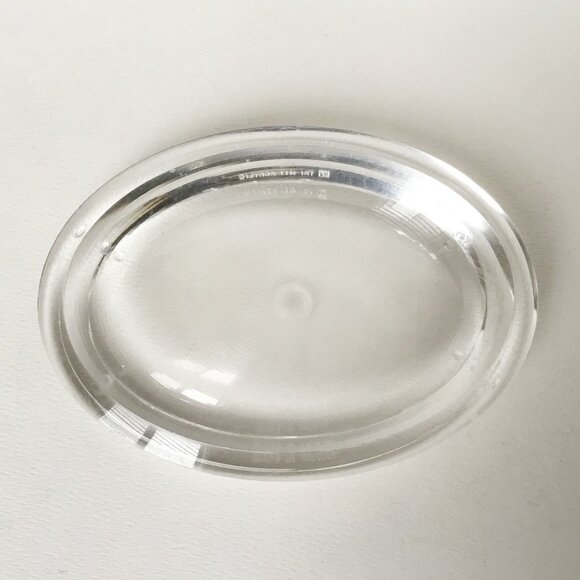 Acrylic Oval Tai Mei Ribbed Thick Chunky Trinket Soap Dish - Picture 4 of 7